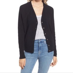 NEW ~ Madewell Maysville V-Neck Cardigan True Black M